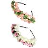 Frauen Blume Boho Floral Stirnband Girlande Festival Hochzeit Braut Haarband