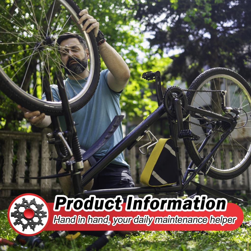 23-in-1 Fingertip Spinner Snowflake Wrench Screwdriver Bicycle Maintenance Pocket Tool Portable Multifunctional Camping Gadgets