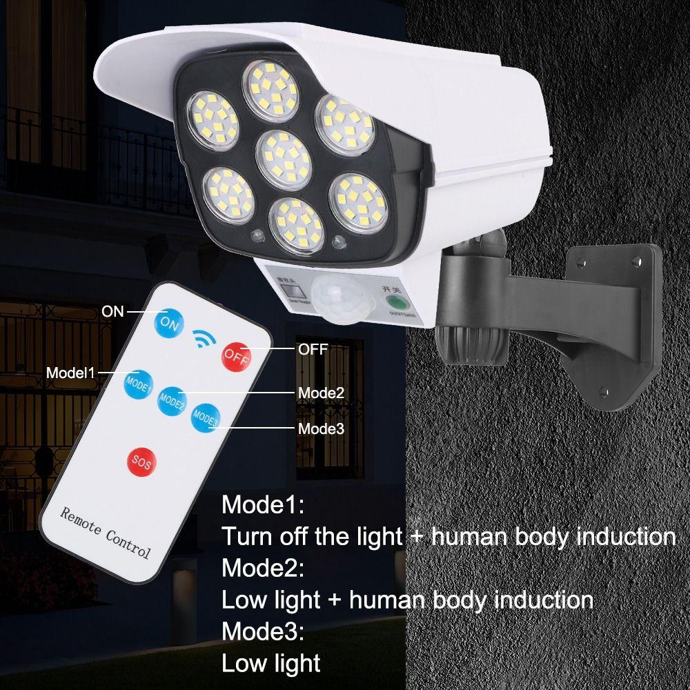 Solar Powered Dummy Camera Wall Lamp Motion Sensor LED Light Safety Solar Surveillance Lights  Yard