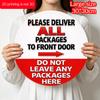 2D Flat, 1pc Round Aluminum Hanging Sign, Vintage Decorative Plaque with "Please Deliver All Packages To the Front Door, Do Not Leave Any Packages