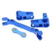 Aluminiumlegierung Lenkungsteile Set Leicht Stark Einfach zu Installieren RC Auto Lenkungskomponente Blau
