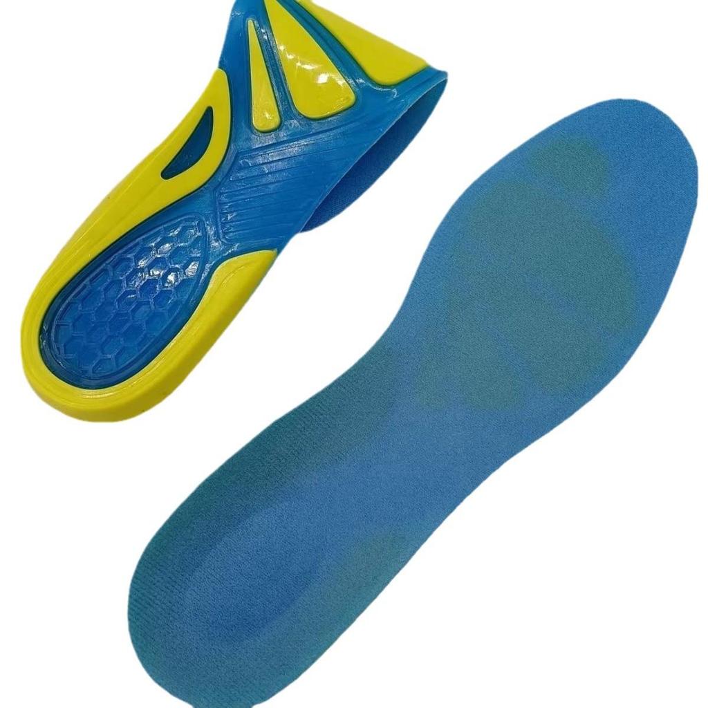 Unisex TPE Silicone Shock-Absorbing Anti-Slip Anti-Odor Sports Insoles for Pain Relief and Enhanced Performance