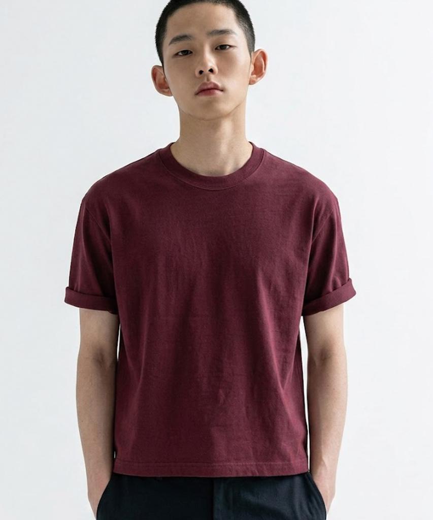 VANNWORKS Crop Short Sleeve T-Shirt (Vs0300) Burgundy