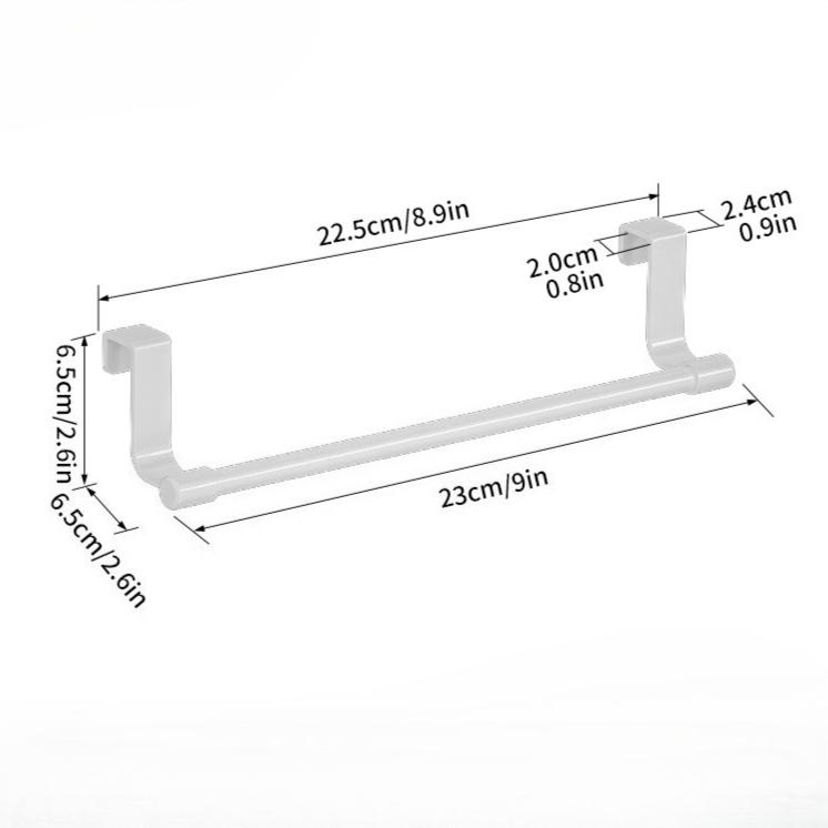 Towel Rack No-Drill Door Hanging Towel Holder Perfect for Bathroom and Kitchen Towel Storage Durable Space-Saving Shelf for Home Use