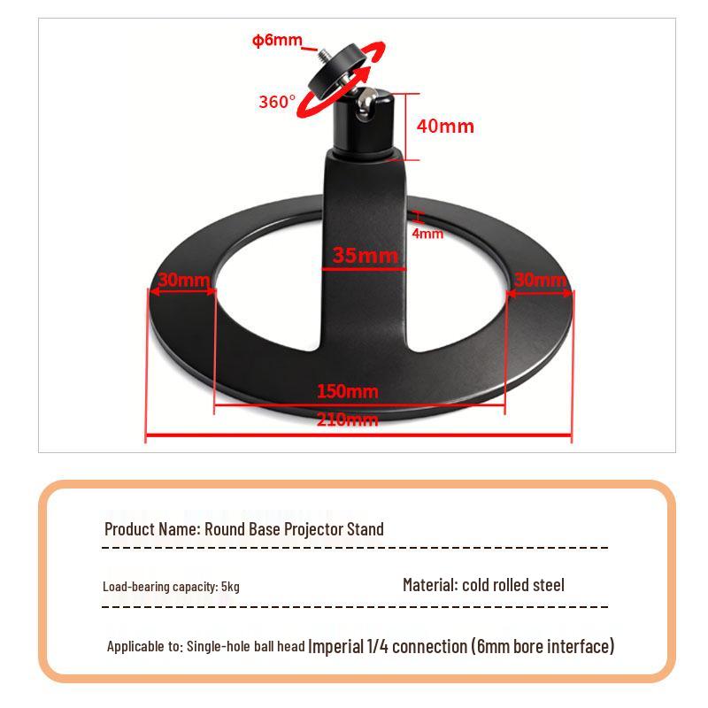 Adjustable Rotating Metal Projector Stand with Front/Side Projection and Strong Load Bearing