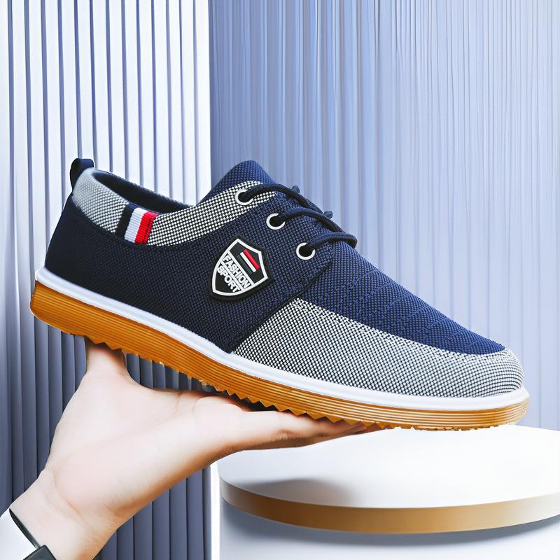 

Old Beijing cloth shoes men s large size versatile British work shoes casual board shoes men s shoes lace-up casual canvas shoes 44
