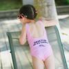 Infant Girls' Long-Sleeve Sun Protection Swimsuit (Ages 0-8)