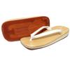 Edoten Geta Sandals, Made In Japan, Yellow Tatami Fabric, Non-Slip Candy Soles, White Straps, Size 3L (XXL)