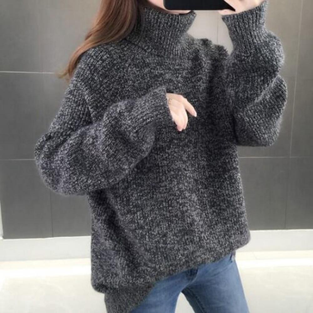 Navava Women S Thick Warm Ribbed Turtleneck Knit Sweater Nk3361