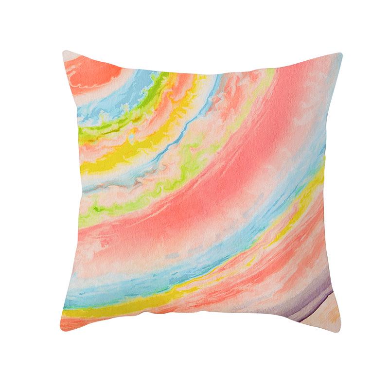 Home Decoration Geometric Space Printed Pillow Cover Colorful and Bright Sofa Cushion Cover