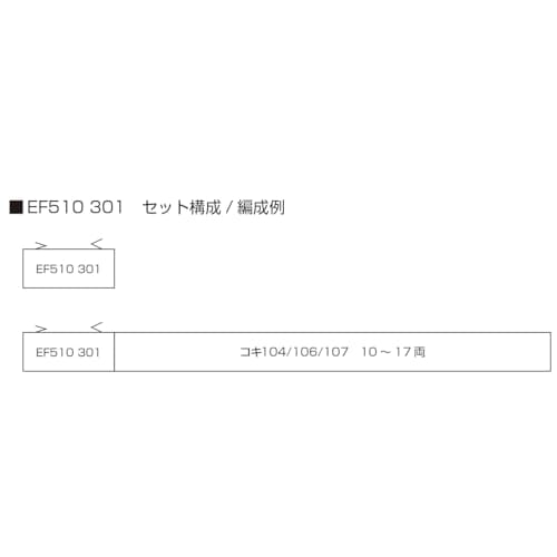 KATO N Gauge EF510 301 Freight Car Model 3096-1