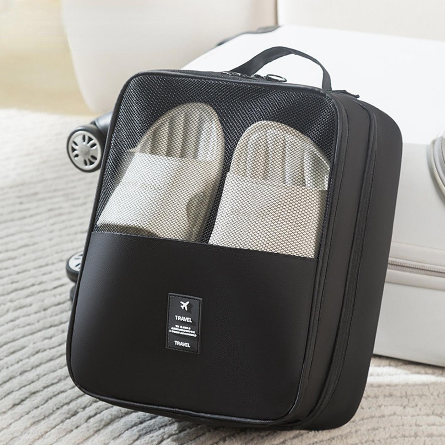 Сумка для хранения обуви для деловых поездок переносная сумка для хранения чемодана дорожная одежда тапочки пылезащитный чехол коробка артефакт чёрный 3848₽