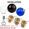 Premium Acrylic Round Ball Knob Comfort Grip Gear Shift Knob With 3 Copper Adapters For Most Cars Interior Accessories