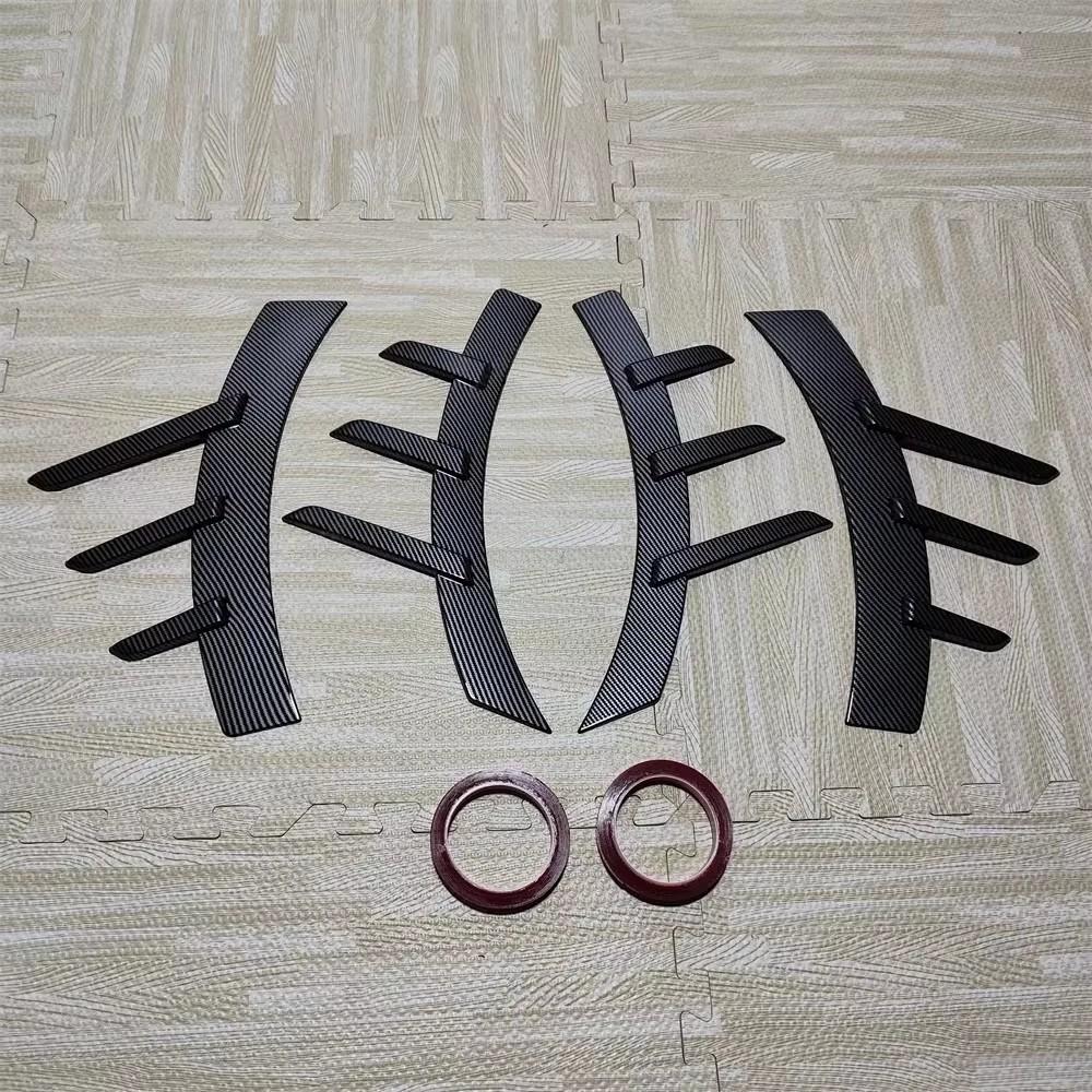 4Pcs Car Front/Rear Bumper Side Fender Trim Cover MP Style Side Spats Canards Body Kits For BMW 2 Series M2 G87 2023-2024 Tuning
