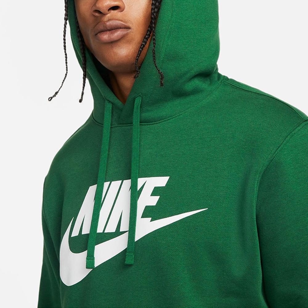Nike Logo Print Hooded Sweatshirt Men Sweatshirt Canyon-Green BV2974-341