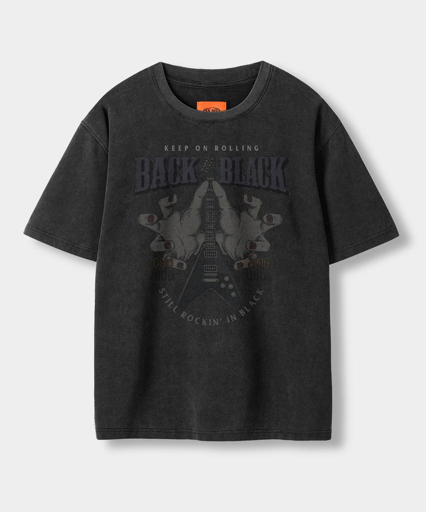 Dimiteulibeullaeg Vlad Vintage Black Semi-Crop T-Shirt_Pigment Charcoal