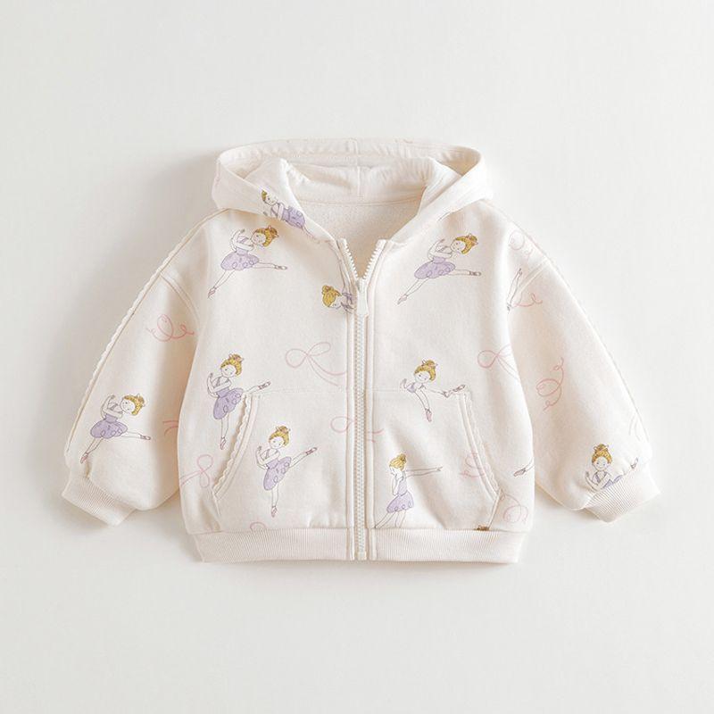 Mark Jenny Girls  Ballet Girl Lace Hooded Jacket Baby Sweatshirt 2025 Spring New Style 551178 Ballet Girl 100