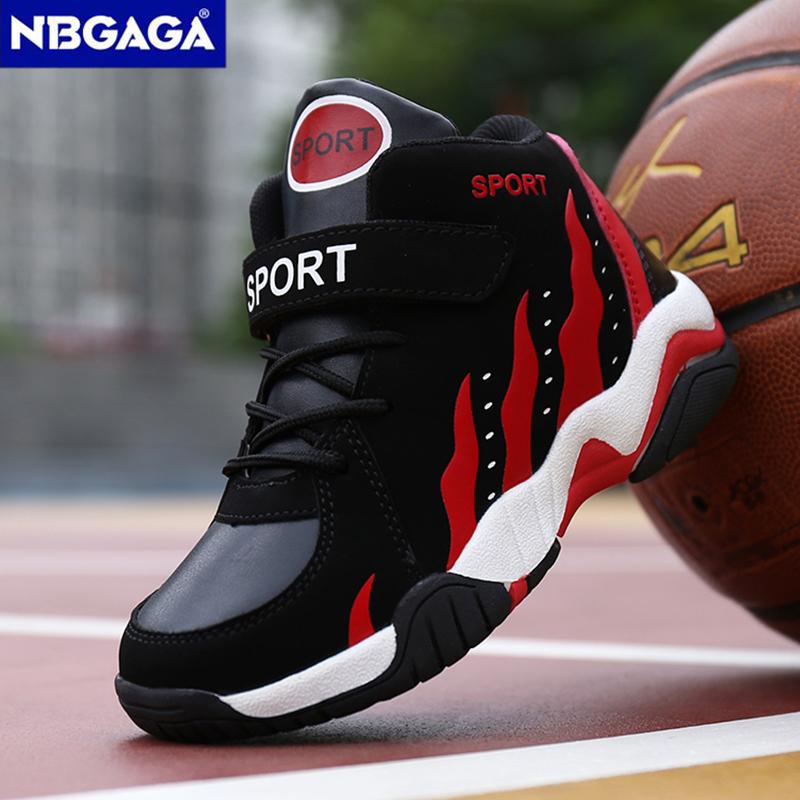 

Уличные баскетбольные кроссовки для детей, кожаные удобные спортивные кроссовки для мальчиков, повседневная тренировочная спортивная обувь, нескользящая обувь