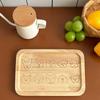 Insulated Wooden Dinner Plate Dog/Cat Pattern Food Baking Pan Cute Cartoon Bread Tray  Dishes