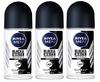 Nivea Men Invisible Black White 48 Hours Deodorant Roll On 50 Ml. 3 Pack L