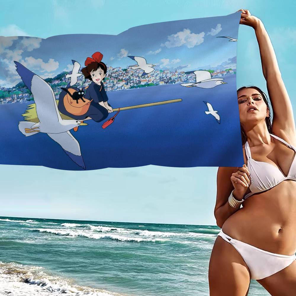 K-Kikis CARTOON D-Delivery Microfiber Blanket Quick Drying Beach Towels Oversized Printing Super Absorbent Pool Towel Blanket