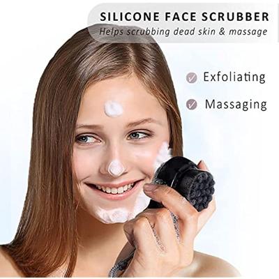 Silicone Makeup Tool Exfoliator Face Cleansing Brush Facial Scrub Cleanser Double-Sided Pore Clean