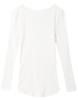 Shirt Cotton M [Unnanacool] Long-sleeved Top, 100% (body Fabric), [ribbed Cotton], U-neck, Innerwear, LS1000, Women's, IV,