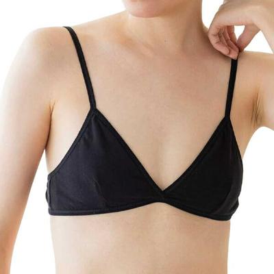 PeopleTree Organic Cotton Jersey M Bra, Black,