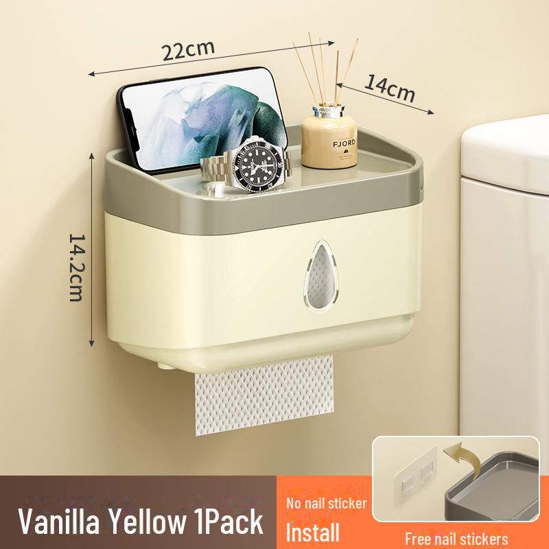 Wall-Mounted Waterproof & Dustproof Tissue & Towel Storage Box