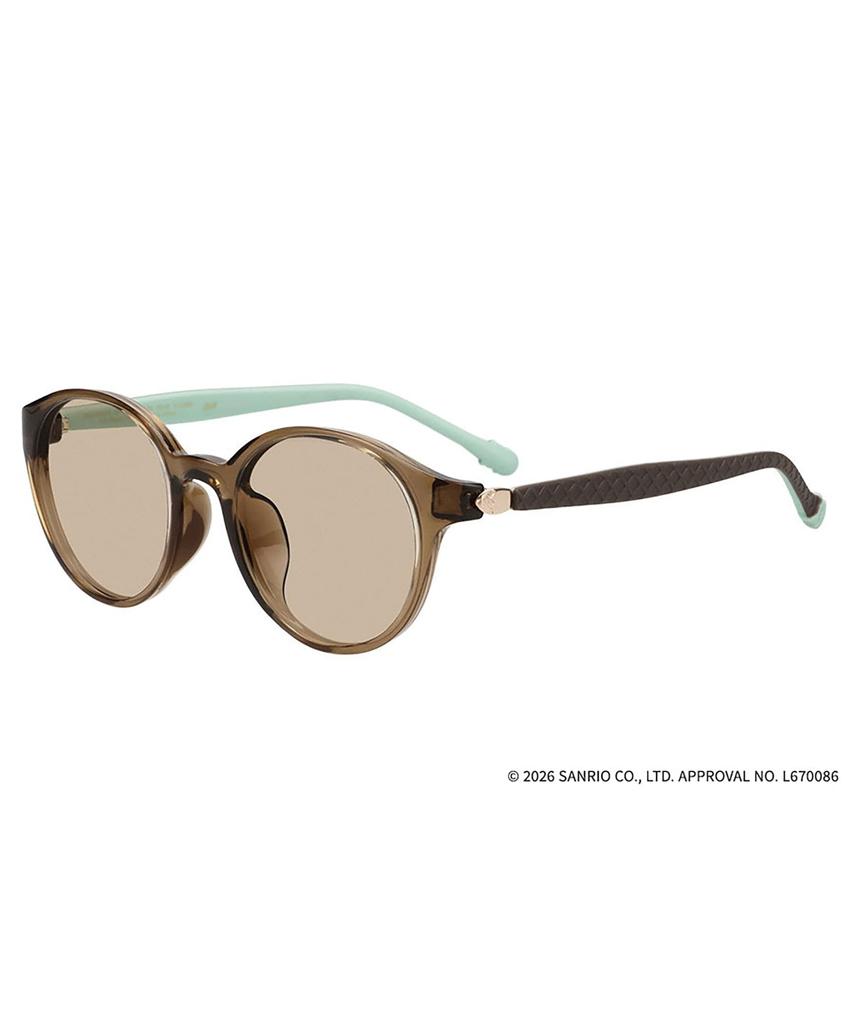 sunglasses POCHACCO Features include rubber colored UV suitable for and Small [Zoff] Boston-style (Brown (Clear) - ZC261G02_42A1) design. temples,
