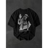 European sizes Men's Crew Neck T-Shirt, Vintage Short Sleeve