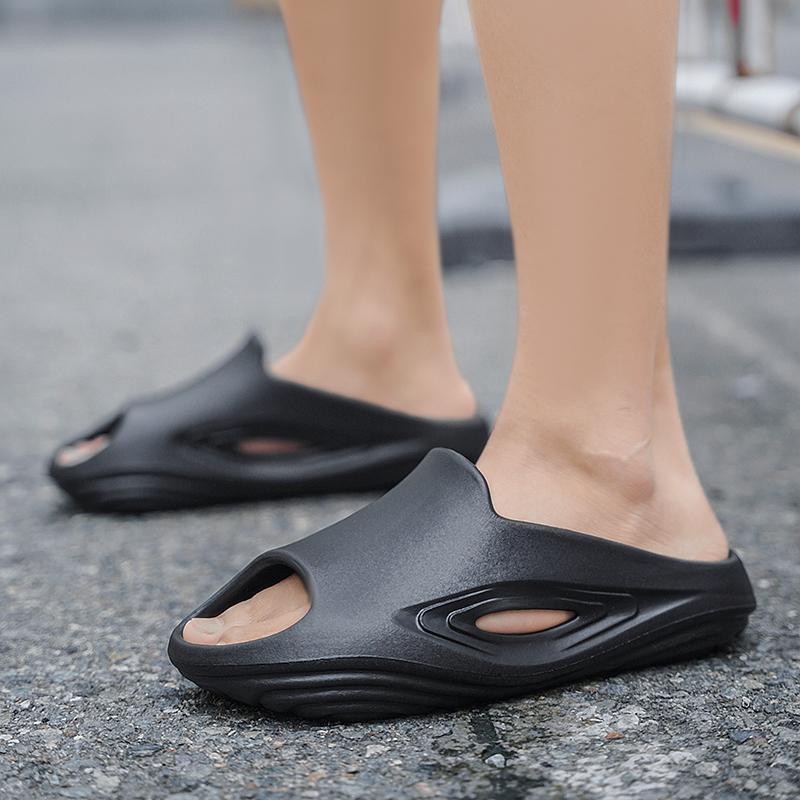 38-45 Herren Groß Mode Weiche Sohle Einzeiler Pantoletten Zuhause Freizeit Hausschuhe Strandsandalen