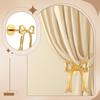 2PCS Decorative Bowknot Shape Curtain Clips Practical Metal Drapery Hook Space Saving S Hook Design for Living Room Bedroom decors