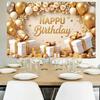 Polyester Banner Poster Golden Photography Backdrops Birthday Party Background  Holiday Party