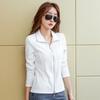 Spring and Autumn Women's Blouse Cardigan Zipper Long Sleeve Top Comfortable Casual Bottom Shirt