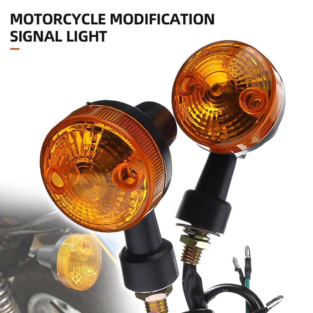 Motorcycle Turn Signal Lights Indicator Lamp Amber Flashers for Kawasaki Suzuki Honda Cafe Racer Turn Lamp Motorcycle Accessorey