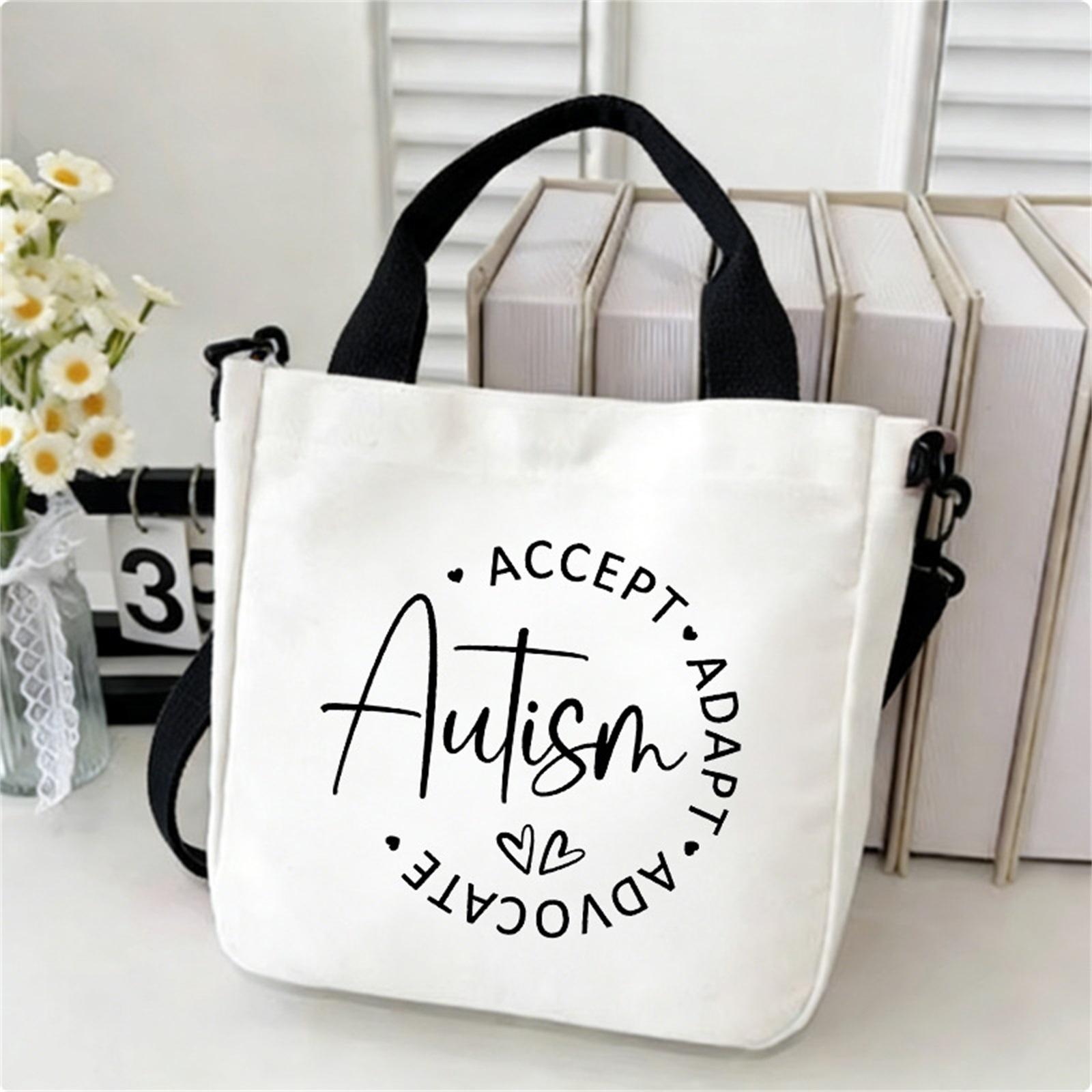 

Fashionable Stylish Comfortable And Casual Canvas Crossbody Bag One Size білий