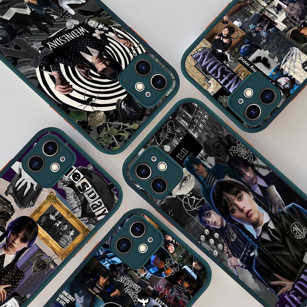 American W-WednesdayS Movie TV A-Addams Matte Transparent Phone Cover For IPhone Case 16 15 14 13 12 11 Pro Max X XS Max Plus