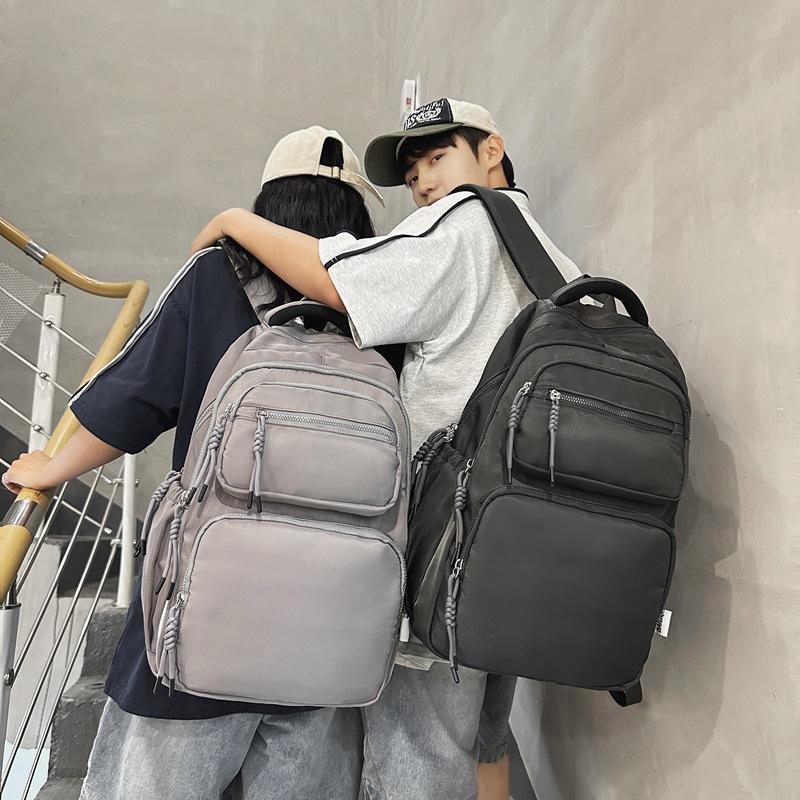 Schoolbag Student School Bag Trendy Brand Casual Men's and Women's Large Capacity Backpack Multifunctional Leisure Campus Class Travel Backpack