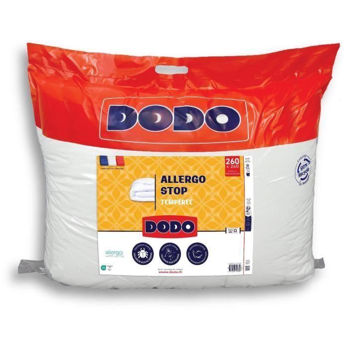 DODO - Couette tempérée 300 g/m² - ALLERGO STOP - 240 x 260 cm - Blanc