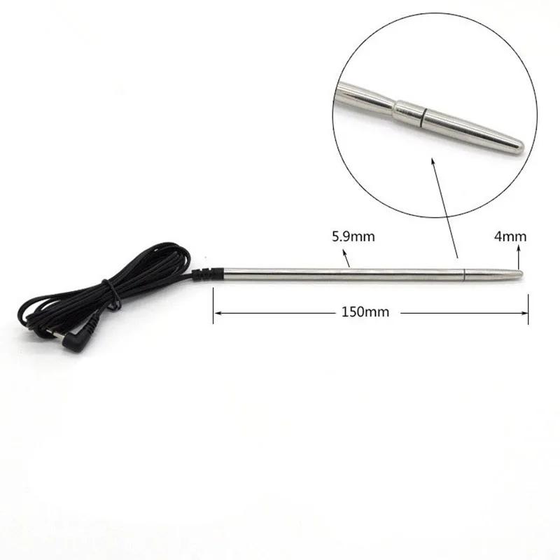 Elektroschock Penis Plug Ring Pferdeaugenstab E-Stim Urethralsonde Katheter Dilator Hahnverlängerer Medizinische Sexspielzeuge für Erwachsene für Männer