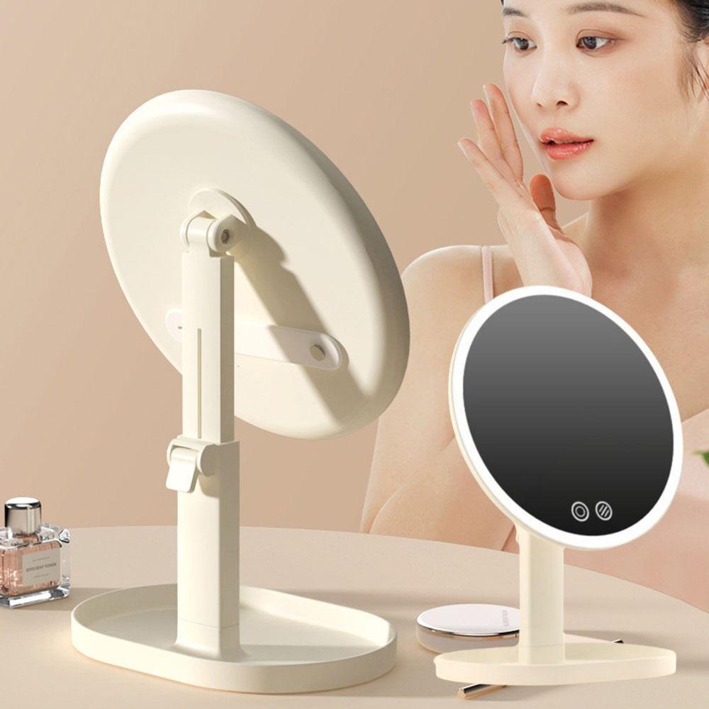 Tricolor Light Makeup Mirror with LED Light Removable Portable Cosmetic Mirror  Home