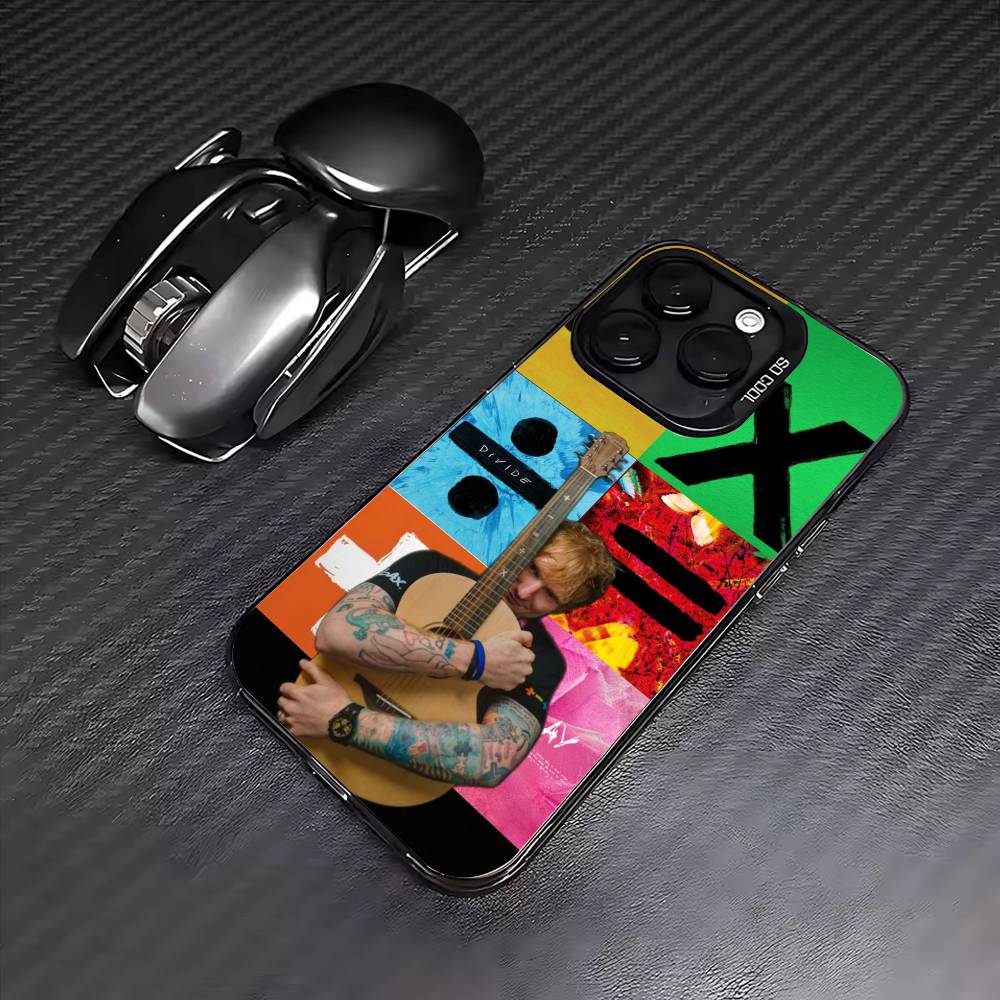 Singer E-Ed Sheeran Phone Case For iPhone17,16,15,14,13,12,11 Plus,Pro Max Colored Silver Plated Inside Cover