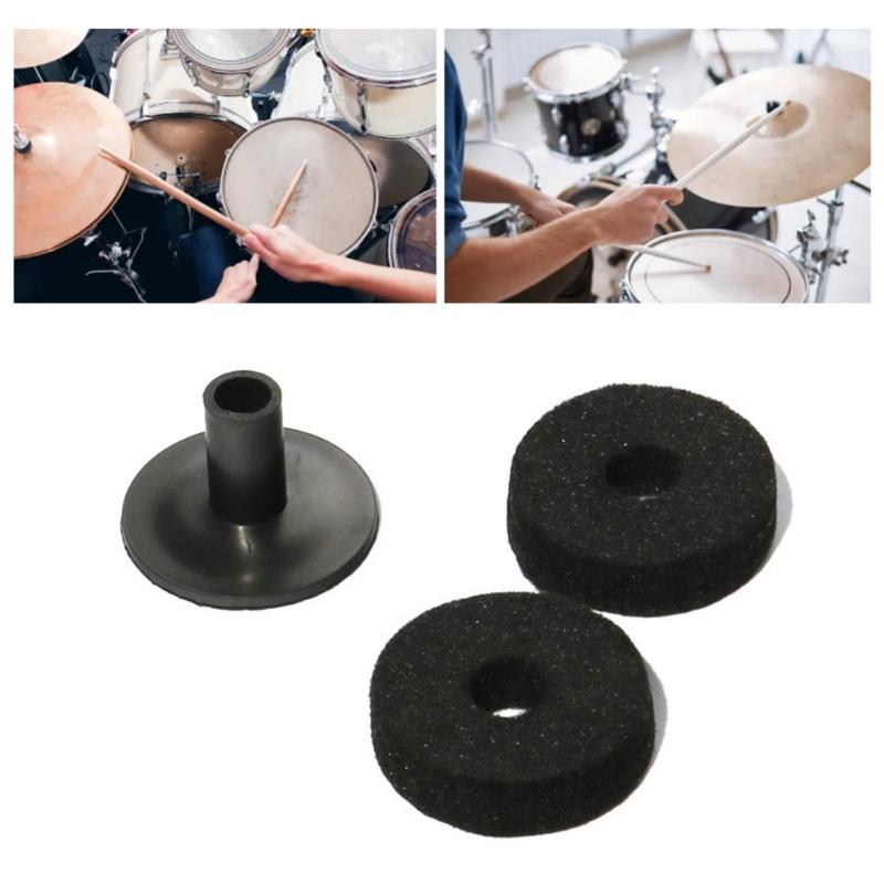 Set of Cymbal Stand Felt Washer and Sleeves Standard Size Cymbal Stand Felt Pads and Plastic Cymbal Sleeve Set
