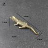 Antique Bronze Small Crocodile Statue Home Ornaments Retro Copper Animal Alligator Figure Feng Shui Business Decorations Crafts