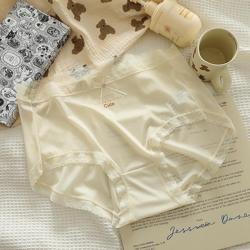 Culotte taille basse pour femme, avec bords noirs en forme de champignon, mignonne, simple, en coton respirant, sous-vêtement triangulaire