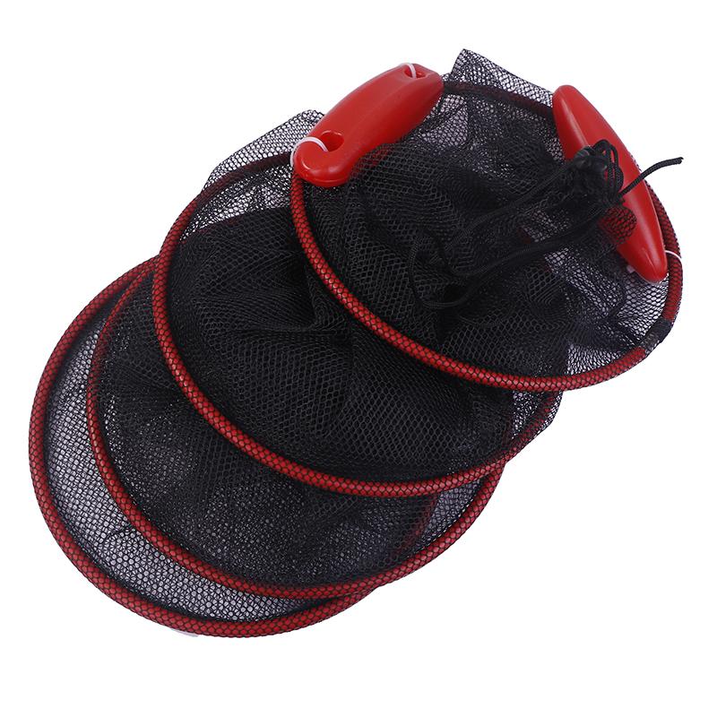 Portable Mesh Crab Fishing Net Crayfish Lobster Shrimp Trap Foldable Fish Cage Woven Fish Basket Network Trap Cage Tackle