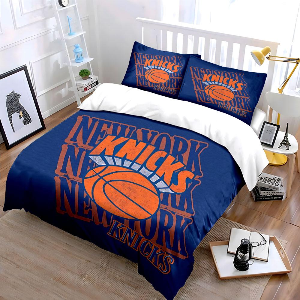 Set Biancheria da Letto New York Knicks Set Copripiumino Copripiumino Federe (1 * Copripiumino 2 * Federe, senza piumino)