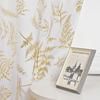 1pc White Sheer Curtains with Golden and Silvery Vine Branches, Light Filtering, Privacy, Easy To Install. Suitable for Hotels, Offices, Schools