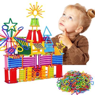 65~240pcs Kids DIY Building Blocks Stick Toys with Storage Bag Children Early Learning Intelligence Sticks Creativity Toy TMZ